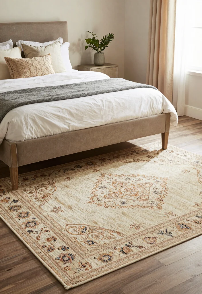 18 Carpet for Bedroom Ideas That Feel Soft & Luxe - 12. Handwoven Area Rugs for Craftsmanship 1