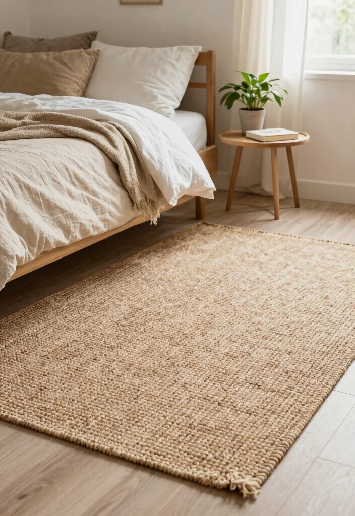 18 Carpet for Bedroom Ideas That Feel Soft & Luxe - 16. Eco-Friendly Sisal Rugs for Durability 1