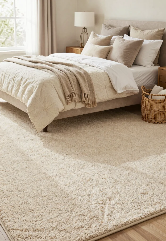 18 Carpet for Bedroom Ideas That Feel Soft & Luxe - 7. Plush Berber Carpets for Warmth 1