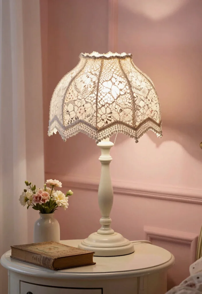 18 Crochet Lamp Shade Ideas That Feel Cozy & Unique 16 18 Crochet Lamp Shade Ideas That Feel Cozy & Unique - 6. Vintage Lace Crochet Shade 1