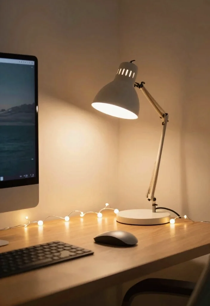 18 Desk Setup Aesthetic 2026 Trending Ideas That Look Pinterest Worthy - 11. Soft Lighting 1
