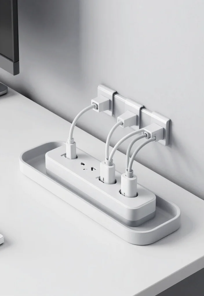 18 Desk Setup Aesthetic 2026 Trending Ideas That Look Pinterest Worthy - 12. Stylish Cable Management 1