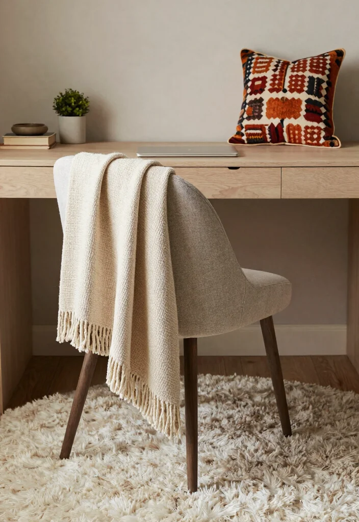 18 Desk Setup Aesthetic 2026 Trending Ideas That Look Pinterest Worthy - 13. Cozy Accents 1