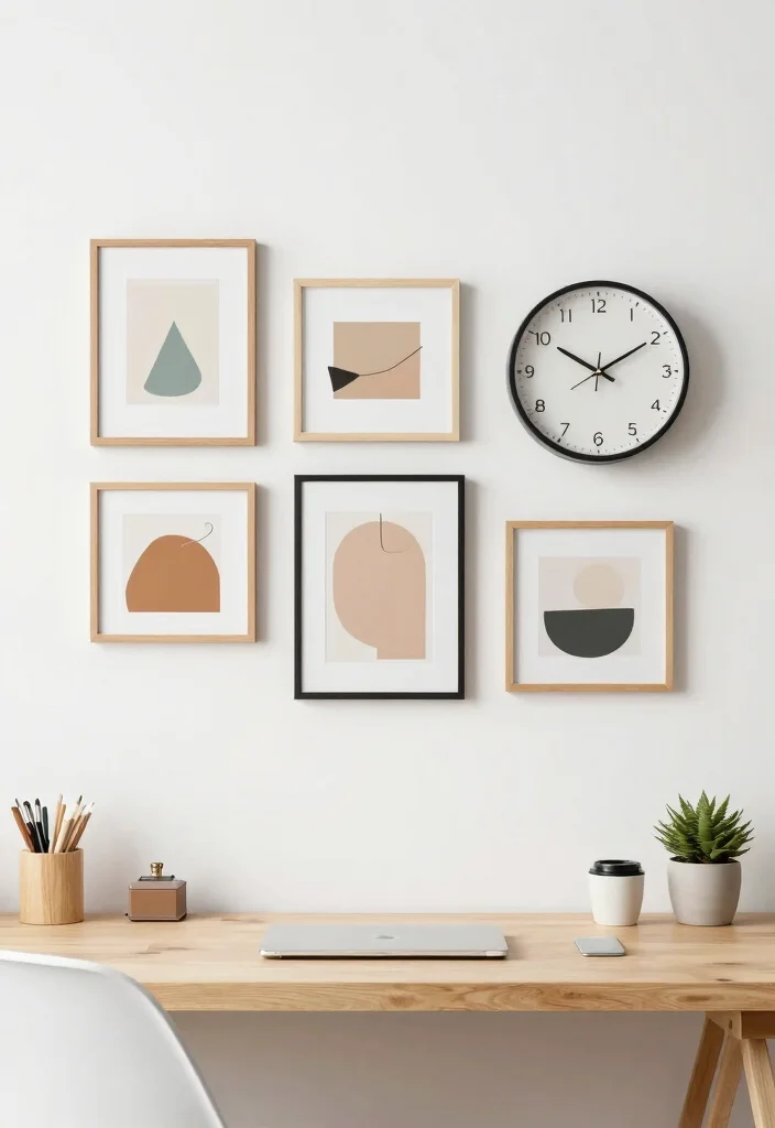 18 Desk Setup Aesthetic 2026 Trending Ideas That Look Pinterest Worthy - 15. Minimalist Wall Decor 1