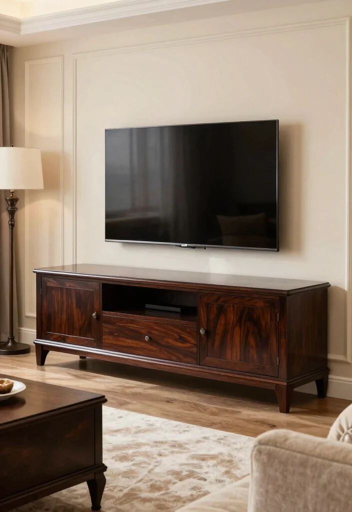 18 Living Room TV Unit Designs Luxury Ideas That Shine - 16. Elegant Dark Tones 1