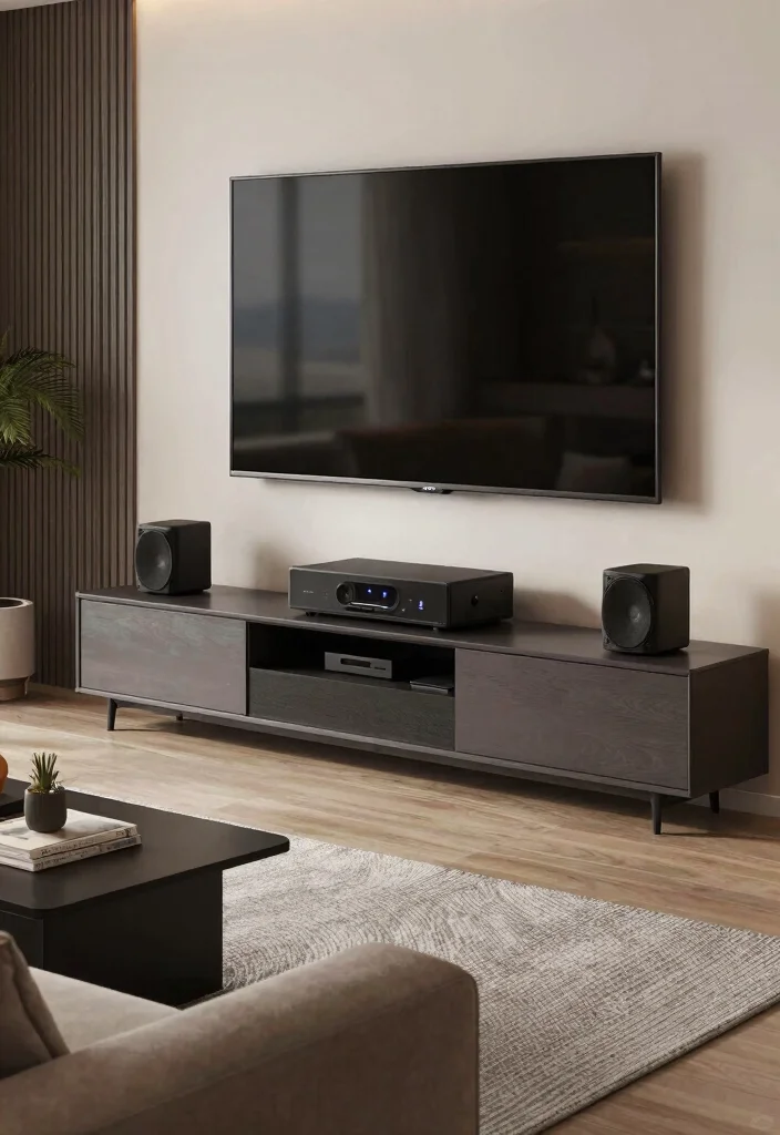 18 Living Room TV Unit Designs Luxury Ideas That Shine - 17. Integrated Sound Solutions 1