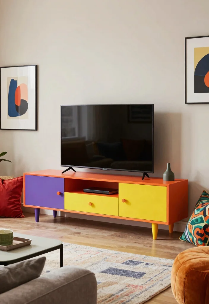 18 Living Room TV Unit Designs Luxury Ideas That Shine - 4. Bold Statement Pieces 1