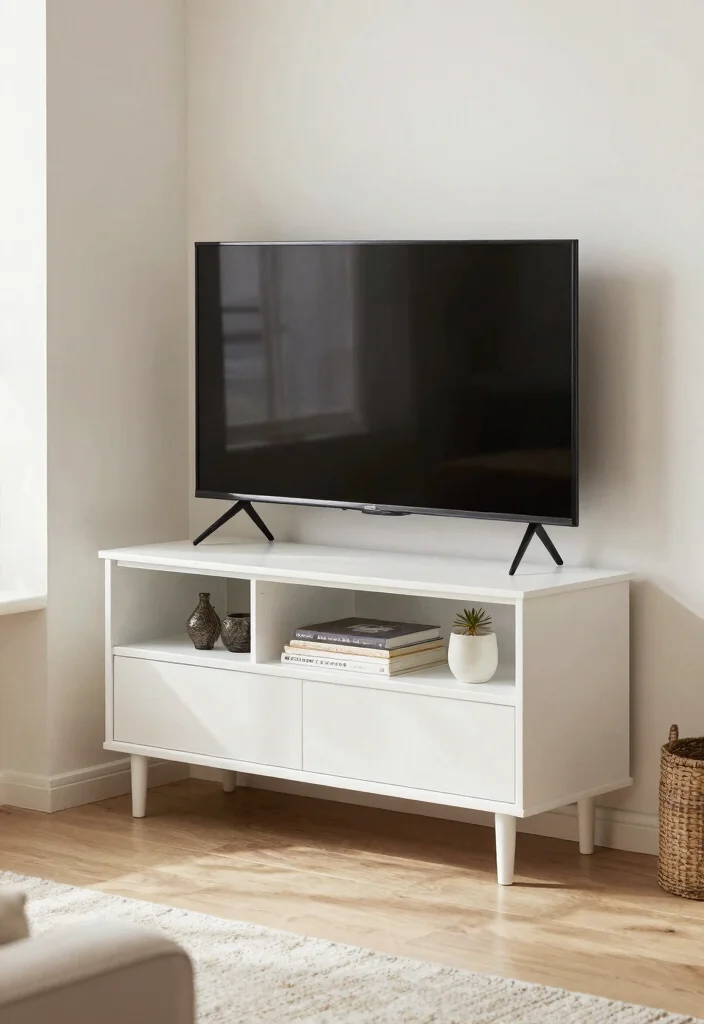 18 Living Room TV Unit Designs Luxury Ideas That Shine - 7. Minimalist Corner Units 1