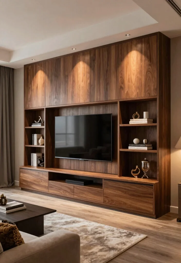 18 Living Room TV Unit Designs Luxury Ideas That Shine - 8. Elegant Wall Units 1