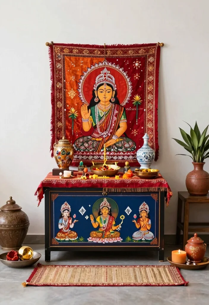 18 Puja Unit Design Modern Ideas With Elegant Detail 42 18 Puja Unit Design Modern Ideas With Elegant Detail - 12. Artistic Elements for Cultural Fusion 1