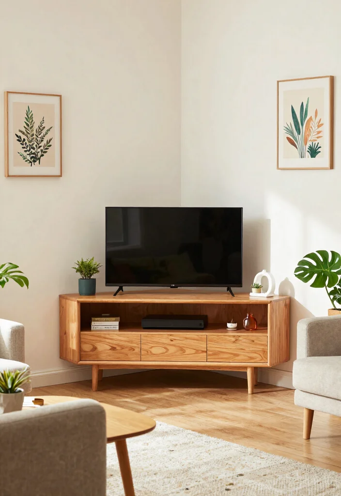 18 Unit TV Modern Ideas That Elevate Your Space - 11. Compact Corner Units 1