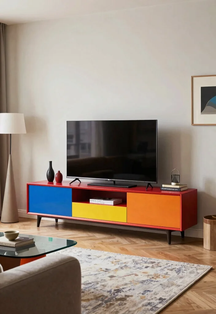18 Unit TV Modern Ideas That Elevate Your Space - 13. Artistic Display Units 1
