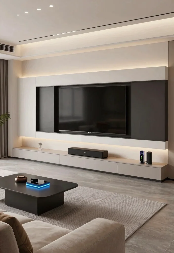 18 Unit TV Modern Ideas That Elevate Your Space - 6. Integrated Technology Solutions 1