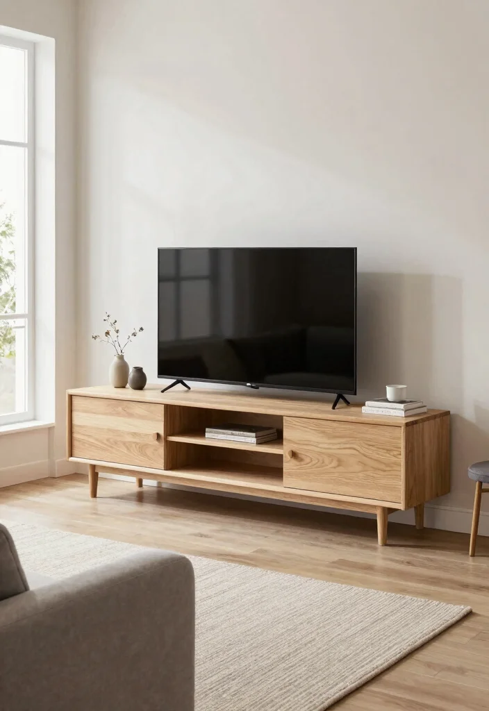 18 Unit TV Modern Ideas That Elevate Your Space - 9. Scandinavian Minimalism 1
