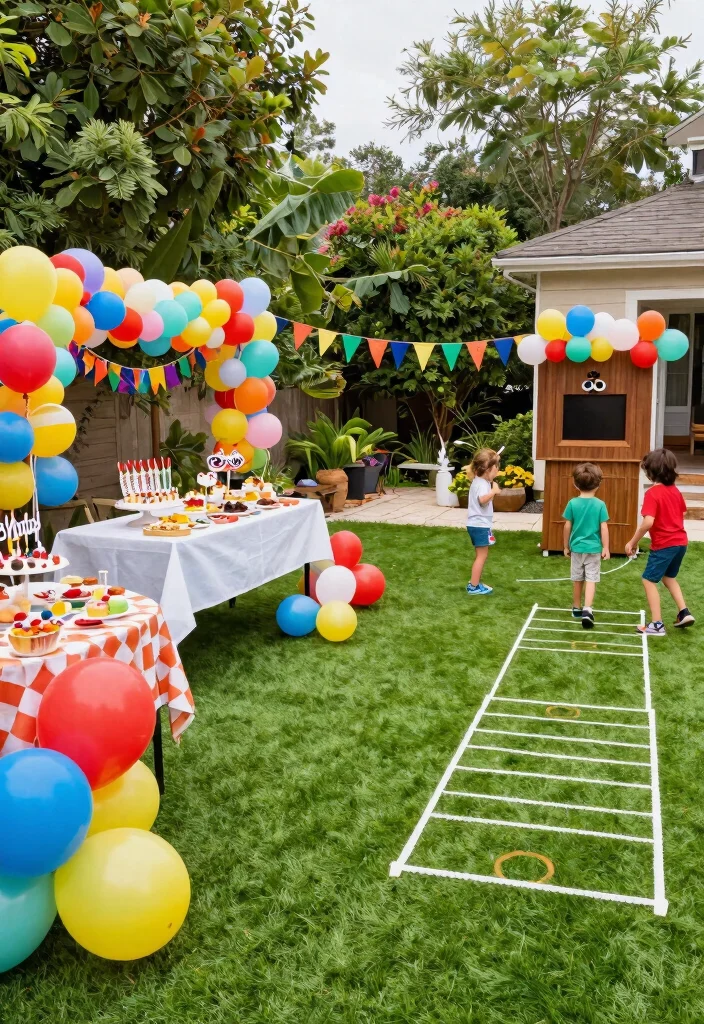 12 Artificial Grass Backyard Ideas That Look Real and Stay Green Year-Round - 8. Birthday Party Settings 1