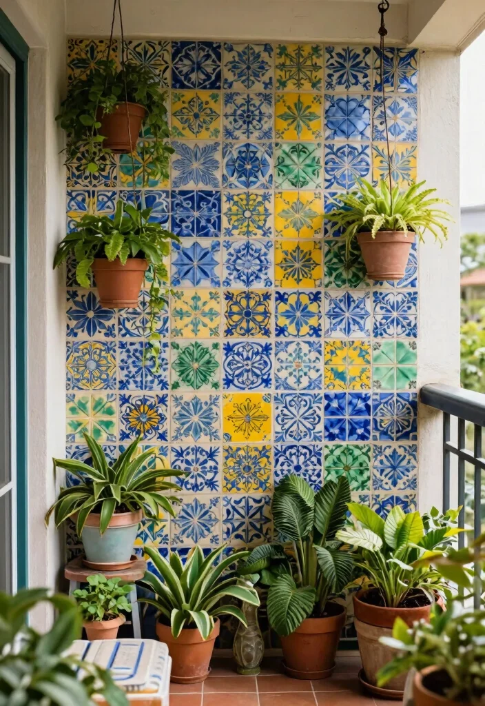 12 Balcony Wall Tiles That Hide Ugly Concrete and Waterproof Walls - 5. Chic Ceramic Tiles 1
