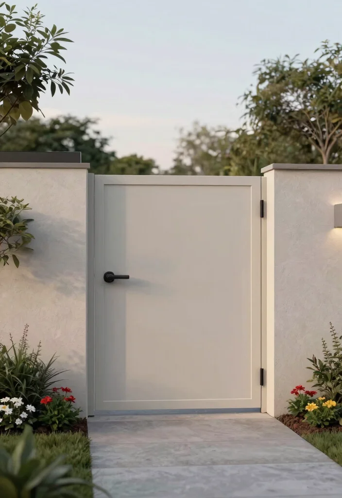 12 Farmhouse Gate Entrance Ideas That Boost Curb Appeal - 12. Minimalist Gate Design 1