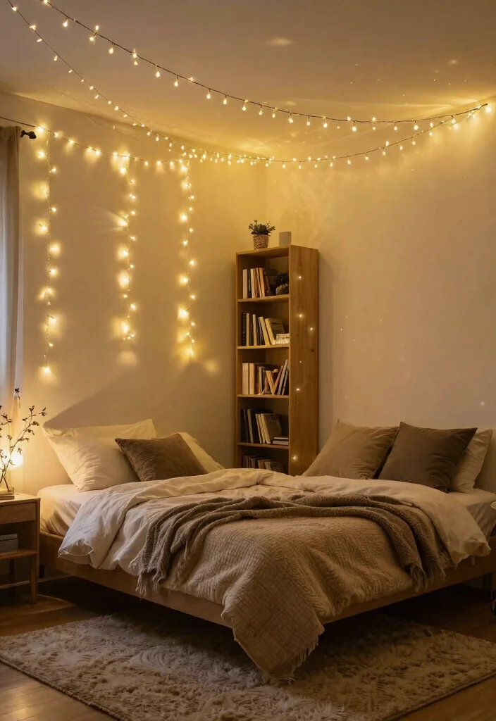 12 Magnetic Lights Ceiling Ideas for Renters Who Can't Drill - 7. Magnetic Fairy Lights 1