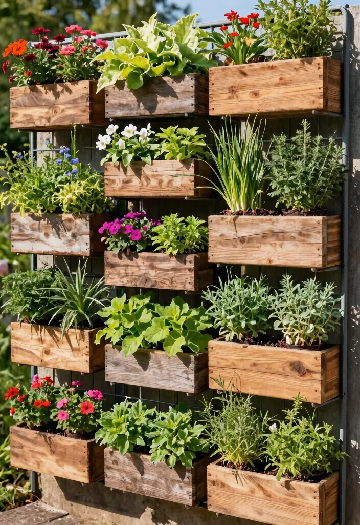 12 Outdoor Plant Shelf Ideas That Handle Wind and Weight - 12. Vertical Garden Walls 1