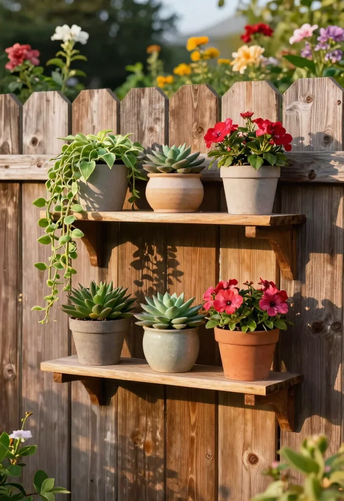 12 Outdoor Plant Shelf Ideas That Handle Wind and Weight - 4. Wall-Mounted Shelves 1