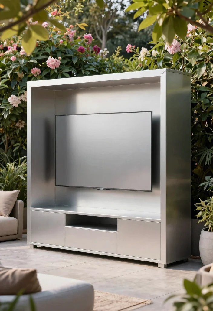 12 Outdoor TV Ideas That Protect Your Screen From Weather - 1. Stylish Weatherproof Enclosures 1