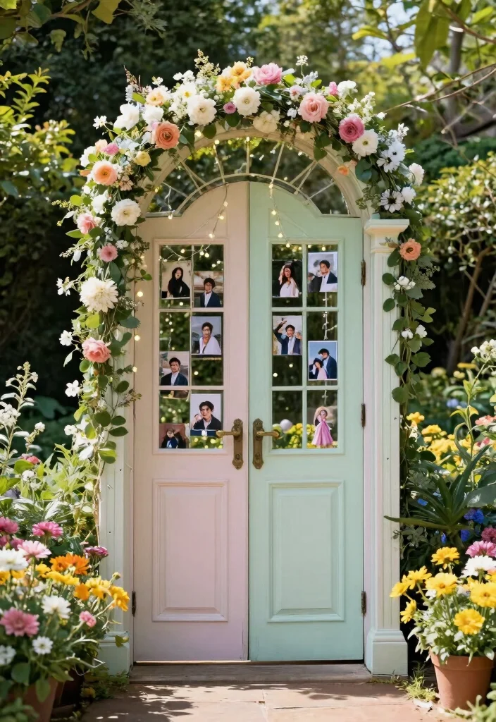 12 Outdoor Wedding Arch Ideas That Stay Up Without Staking - 4. Vintage Door Arch 1