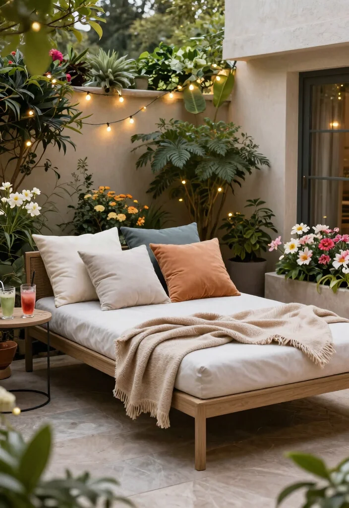 12 Patio Seating Ideas for Small Spaces That Seat Six Comfortably - 10. Outdoor Daybeds for Relaxation 1