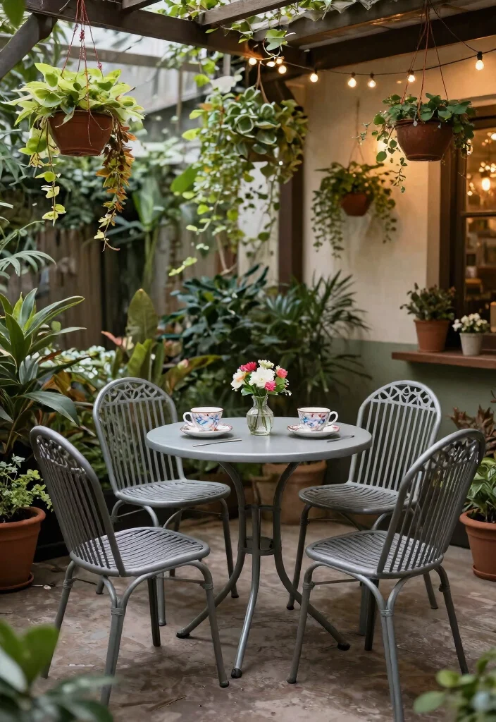 12 Patio Seating Ideas for Small Spaces That Seat Six Comfortably - 5. Bistro Sets for Charming Intimacy 1