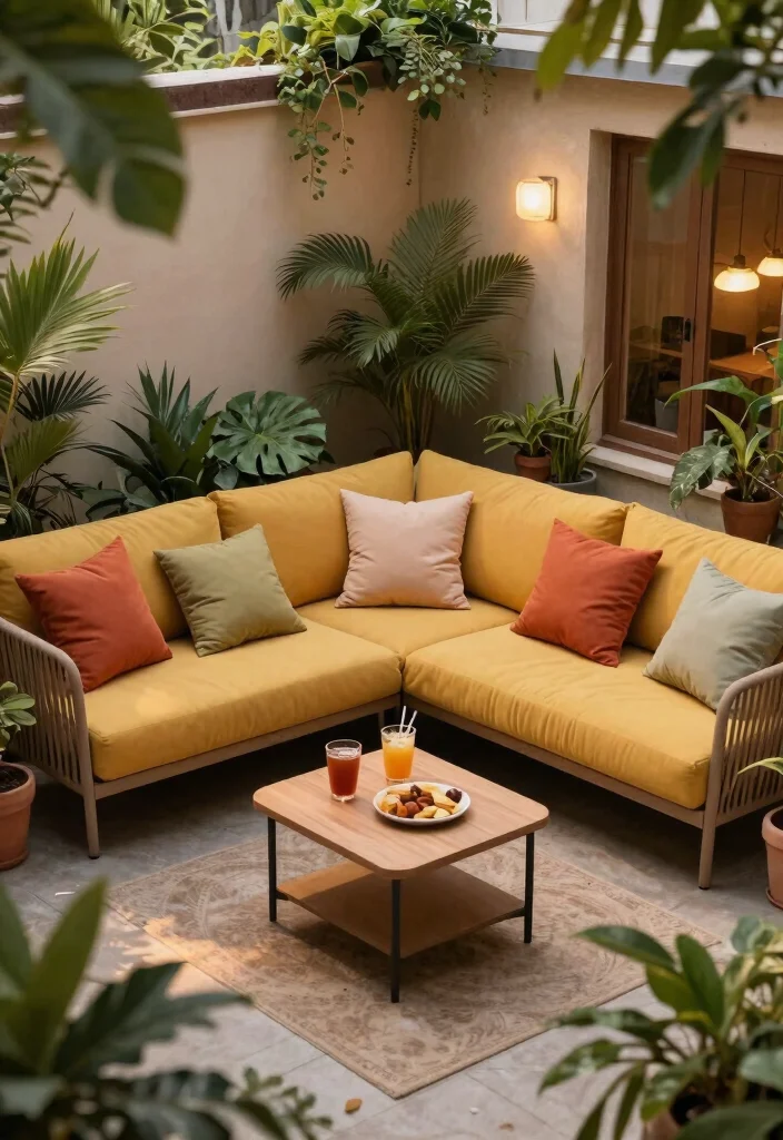 12 Patio Seating Ideas for Small Spaces That Seat Six Comfortably - 9. Corner Sofas for Maximum Space Utilization 1