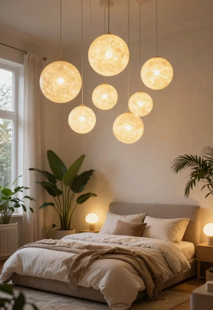 14 Bedroom Ceiling Lamps That Give Soft Light Without Glare - 12. Soft Glow Globe Lights 1