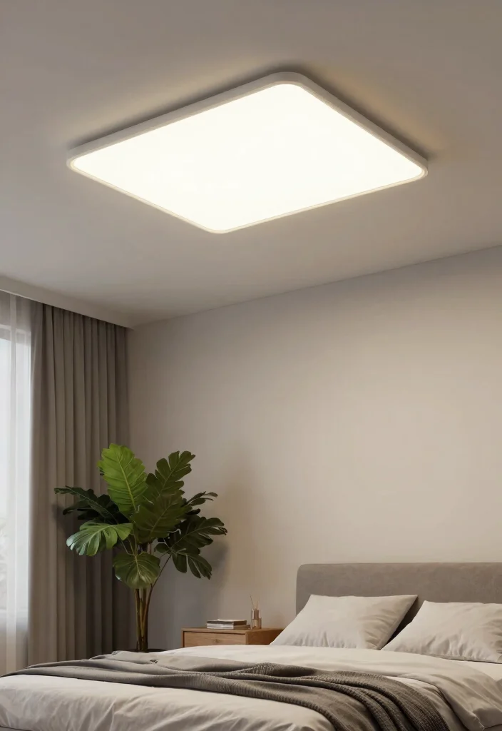 14 Bedroom Ceiling Lamps That Give Soft Light Without Glare - 4. The Minimalist LED Panel 1