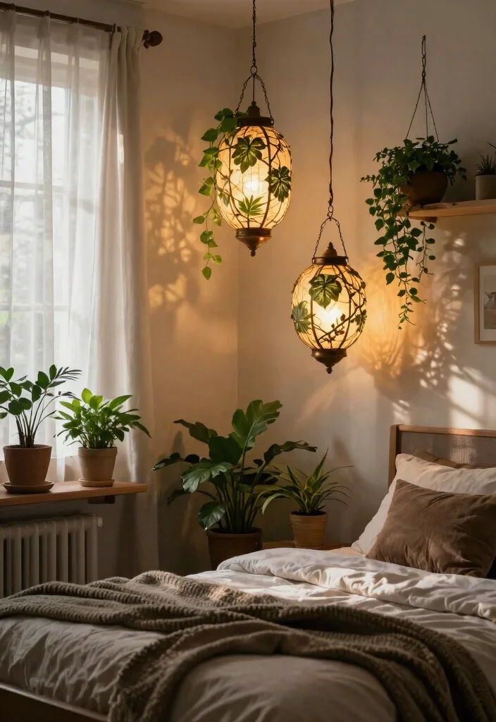14 Bedroom Ceiling Lamps That Give Soft Light Without Glare - 5. Nature-Inspired Lanterns 1