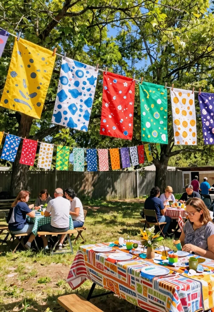 14 Birthday Decoration Ideas Outdoor That Stay Put in Breeze - 1. Reusable Fabric Banners 1