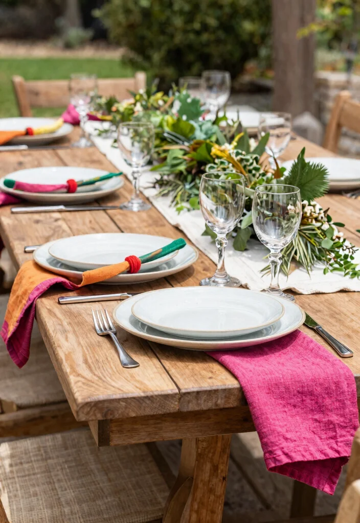 14 Birthday Decoration Ideas Outdoor That Stay Put in Breeze - 3. Wind-Resistant Table Settings 1