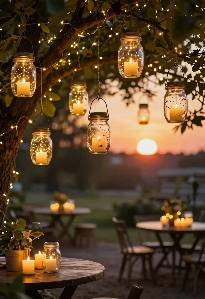 14 Birthday Decoration Ideas Outdoor That Stay Put in Breeze - 5. Mason Jar Lanterns 1