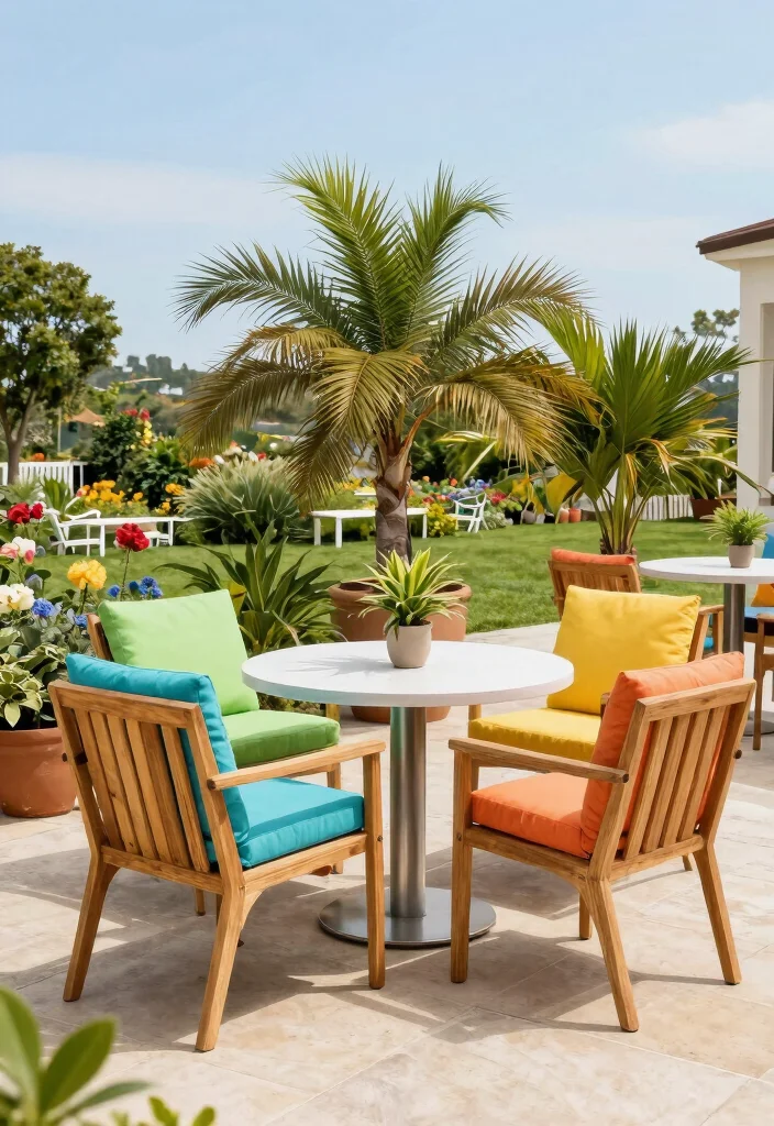 14 Birthday Decoration Ideas Outdoor That Stay Put in Breeze - 9. Stylish Outdoor Seating 1