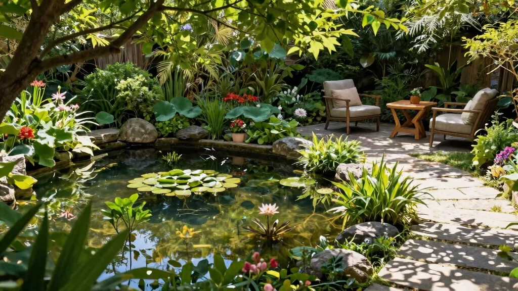 14 Estanque de Patio Que Funciona Sin Electricidad ni Filtros Caros