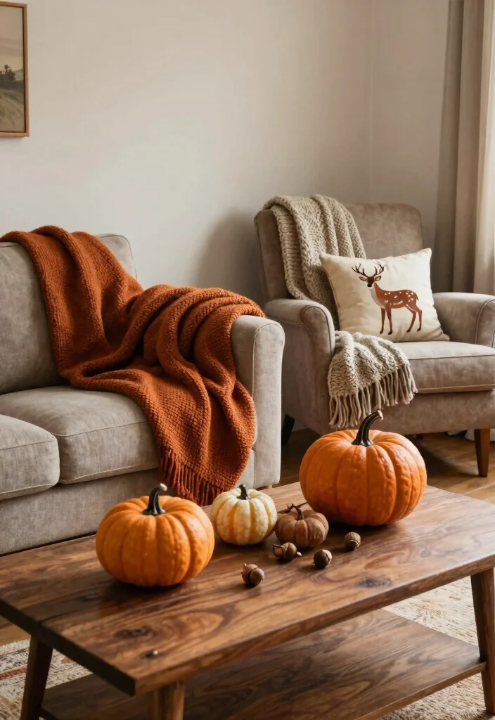 14 Farmhouse Deer Head Decor Ideas for Living Rooms That Aren't Tacky - 8. Seasonal Deer Decor 1