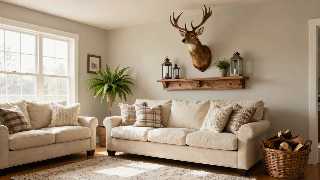 14 Farmhouse Deer Head Decor Ideas for Living Rooms That Aren't Tacky