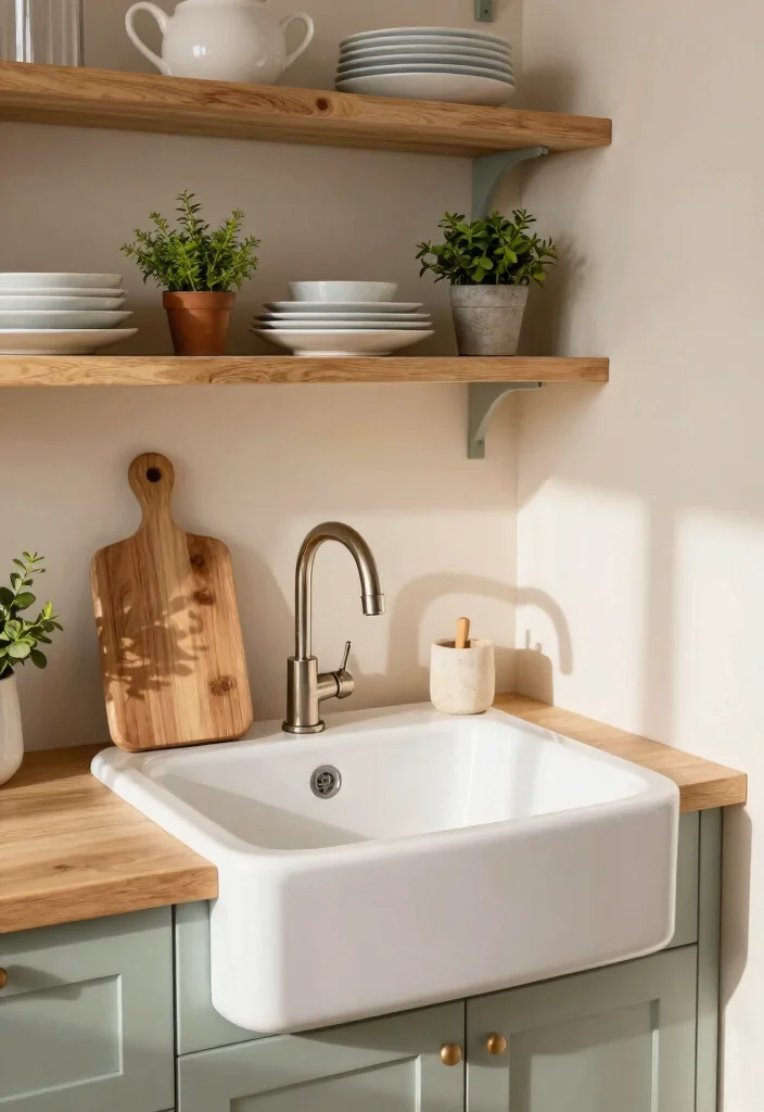 14 Farmhouse Sink Kitchen Ideas for Small Spaces and Tight Budgets - 1. Compact But Functional 1