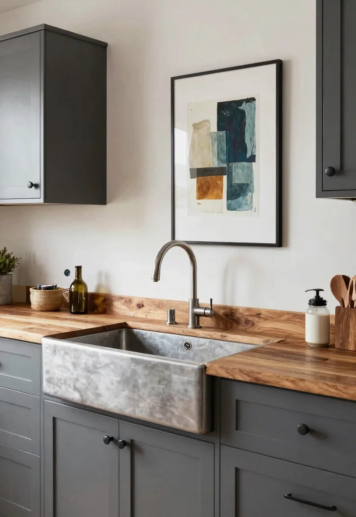 14 Farmhouse Sink Kitchen Ideas for Small Spaces and Tight Budgets - 13. Mix and Match Styles 1