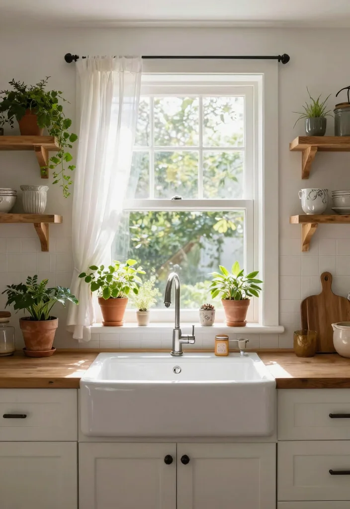14 Farmhouse Sink Kitchen Ideas for Small Spaces and Tight Budgets - 5. Utilize Natural Light 1
