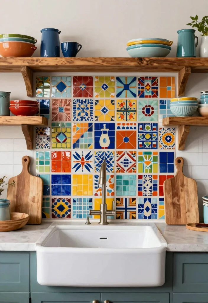 14 Farmhouse Sink Kitchen Ideas for Small Spaces and Tight Budgets - 6. Creative Backsplash Ideas 1