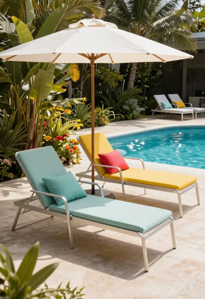 14 Outdoor Lounge Chair Ideas That Dry Fast After Rain - 1. Sleek Aluminum Lounge Chairs 1