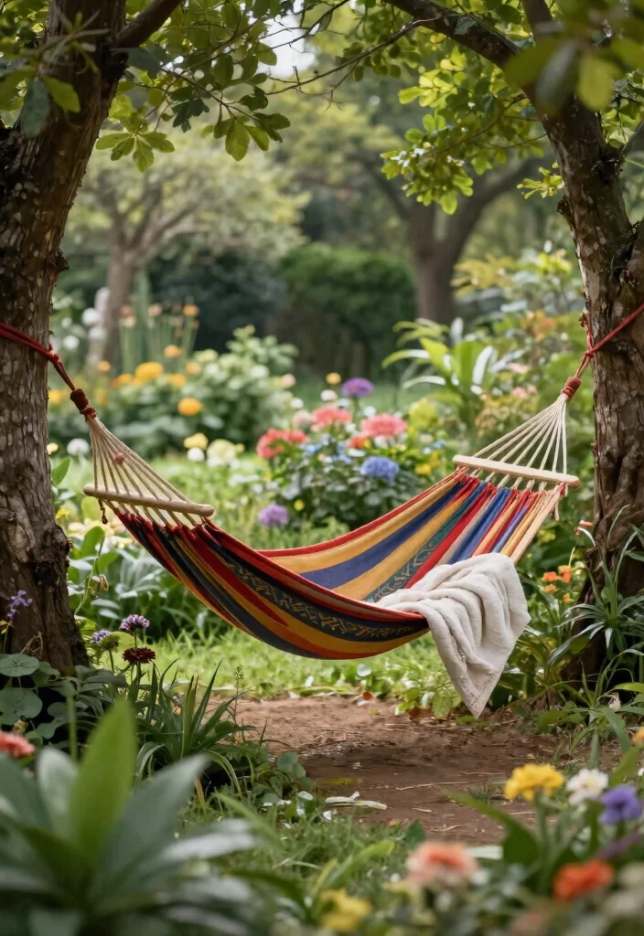 14 Outdoor Lounge Chair Ideas That Dry Fast After Rain - 3. Colorful Fabric Hammocks 1