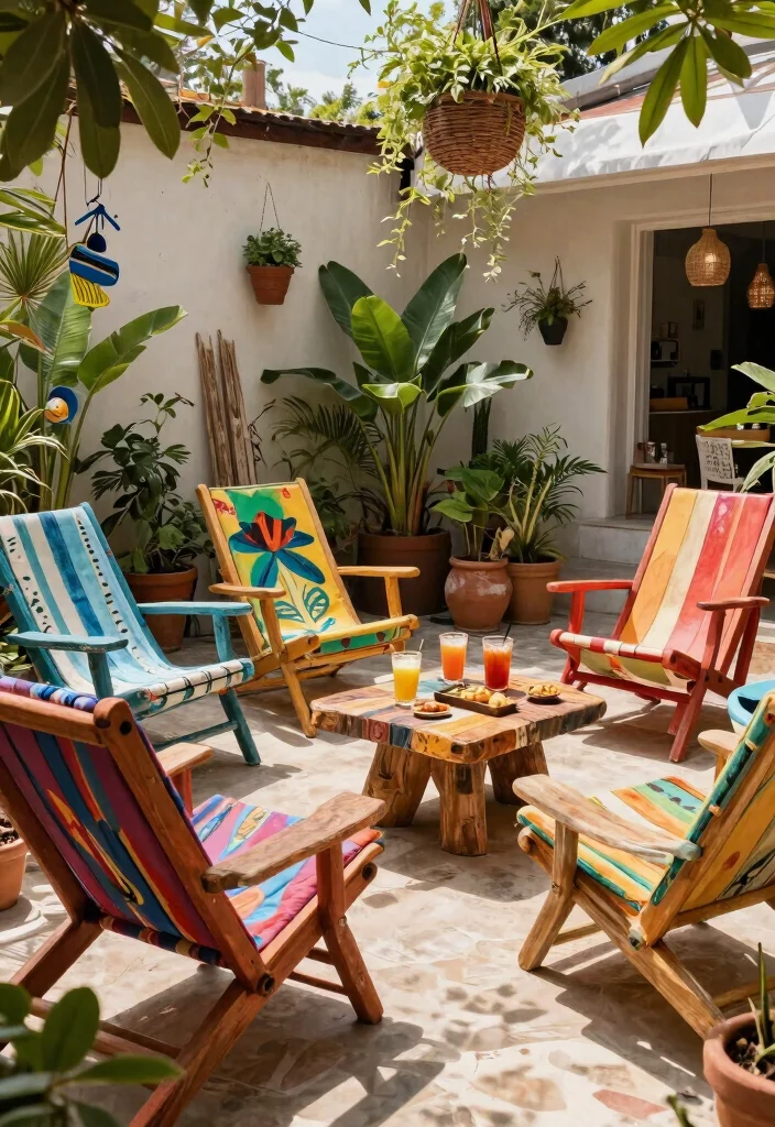 14 Outdoor Lounge Chair Ideas That Dry Fast After Rain - 6. Funky Upcycled Lounge Chairs 1