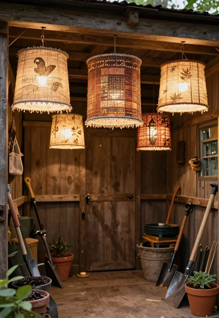 14 Rustic Ceiling Light Ideas That Work on a Tight Budget - 13. Rustic Drum Shades 1