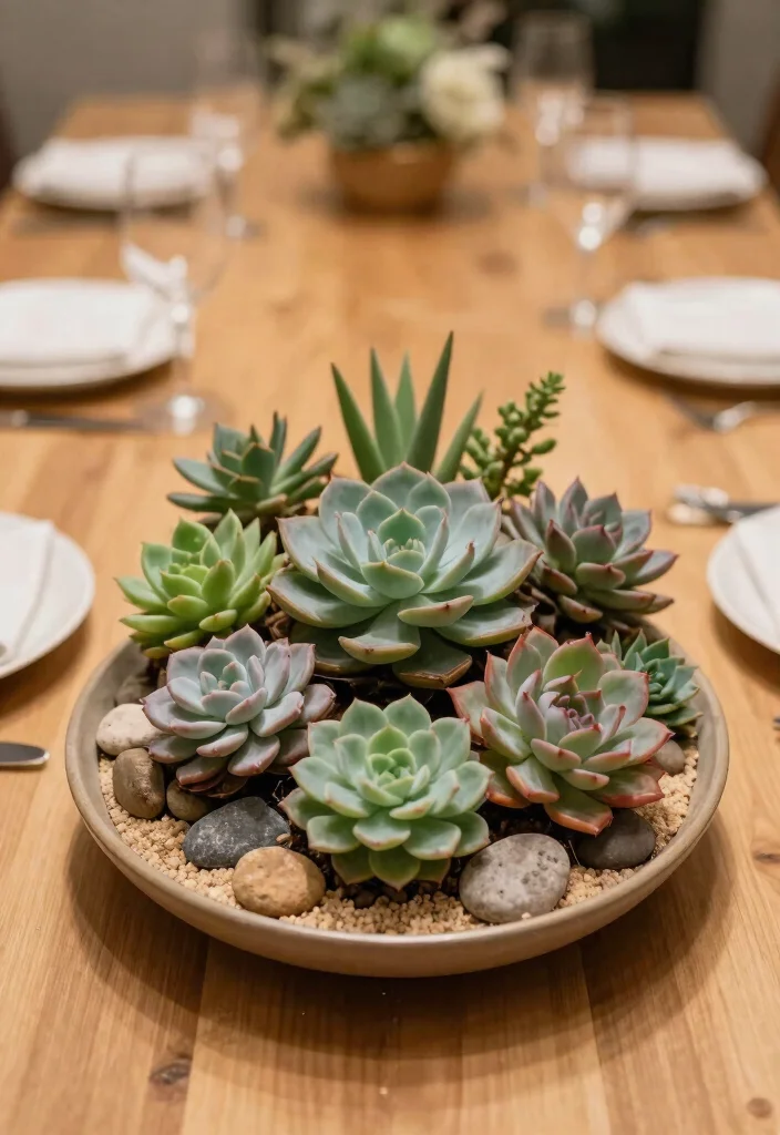 14 Succulent Planter Ideas That Drain Properly and Don't Rot - 13. Succulent Centerpieces 1