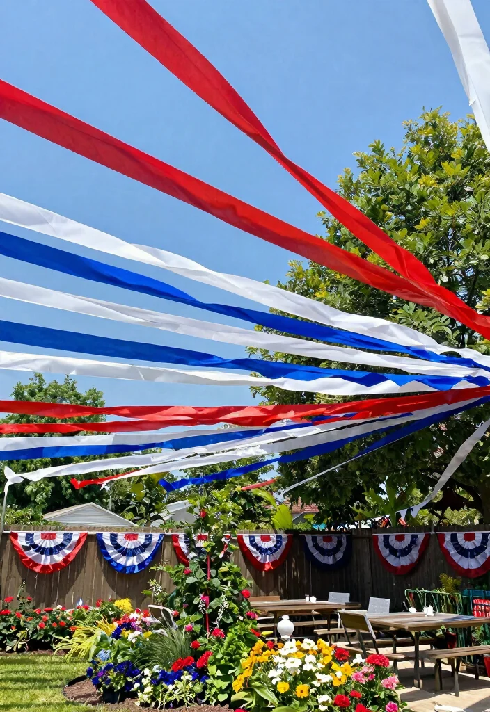 15 4th of July Decorations Outdoor Ideas That Stay Put in Wind - 12. Wind-Resistant Streamers 1