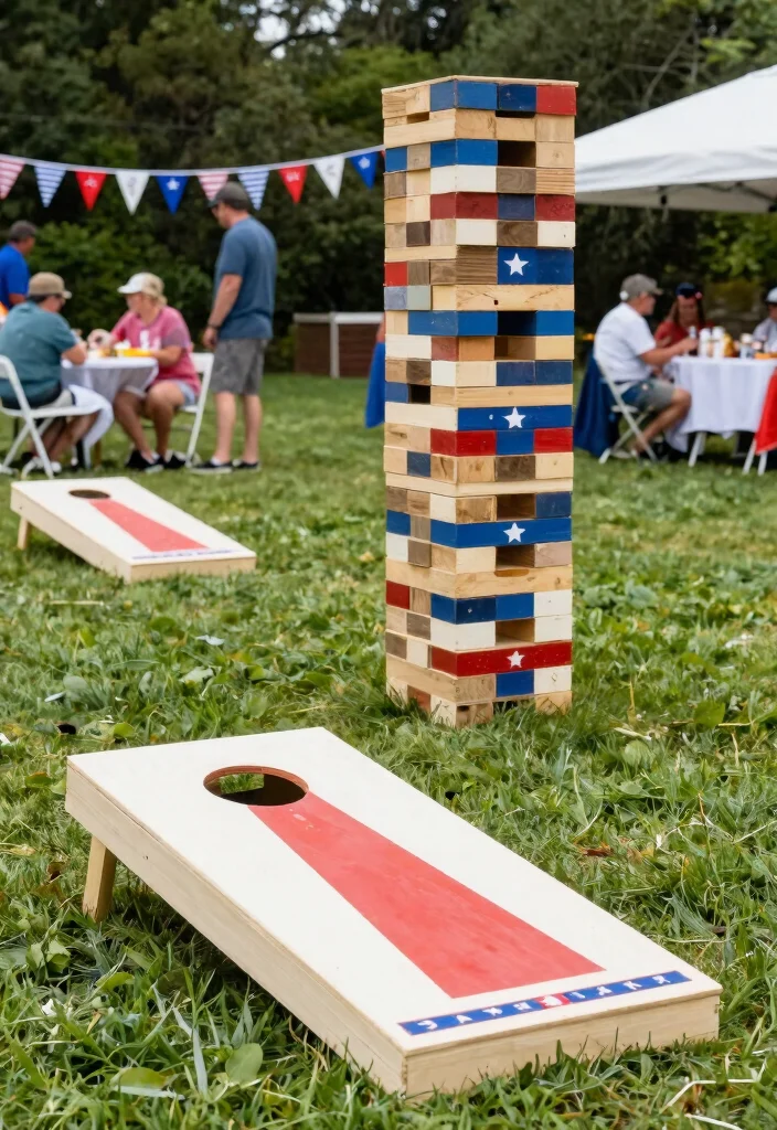 15 4th of July Decorations Outdoor Ideas That Stay Put in Wind - 14. Strong Yard Games 1